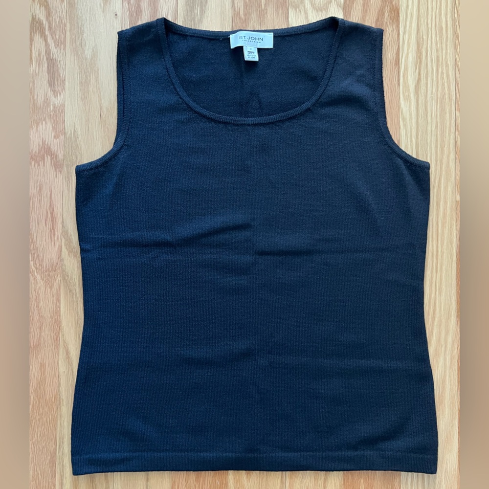 St. John Collection Black Knit Top